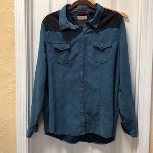 Fun faux suede shirt
